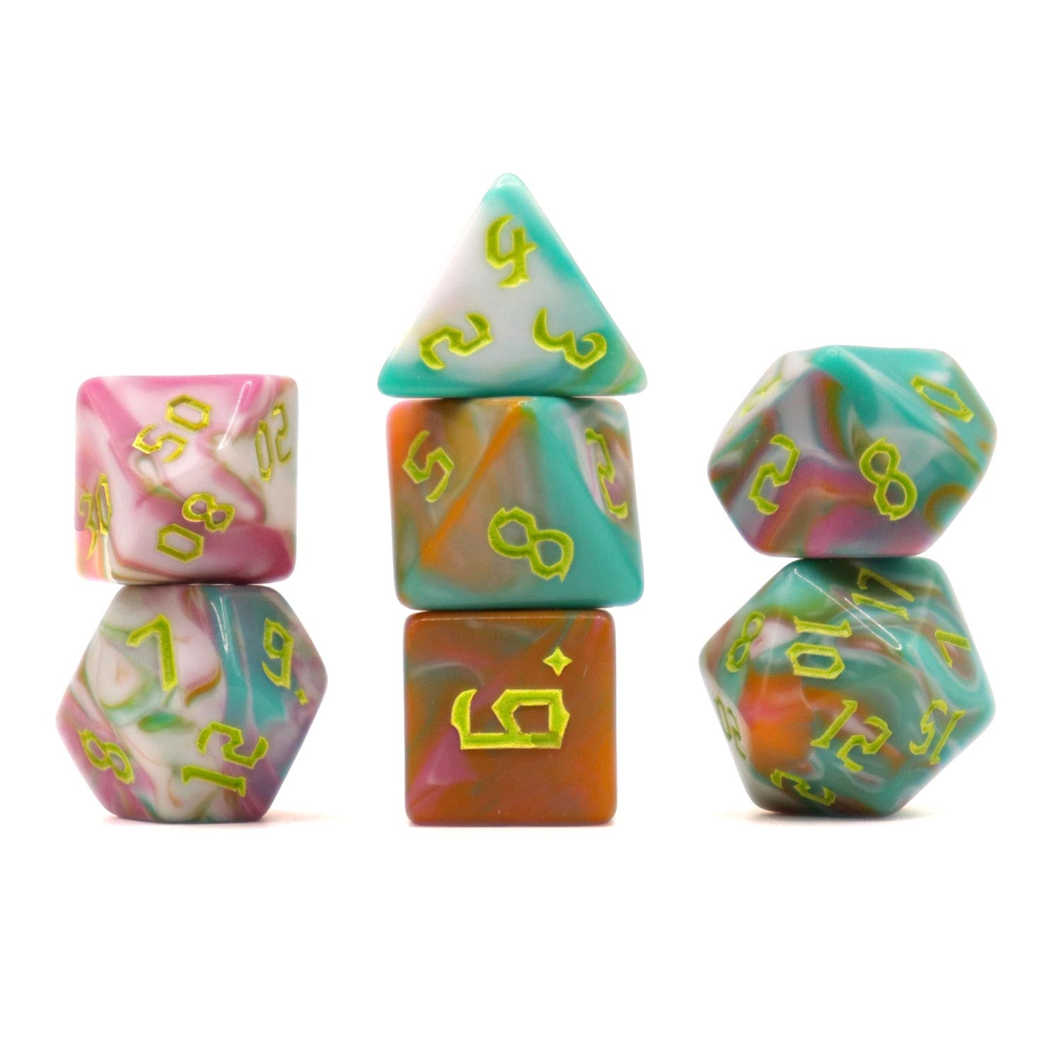dice4friends-rpg-w-rfelset-runic-mehrfarbig-7-teilig image 1