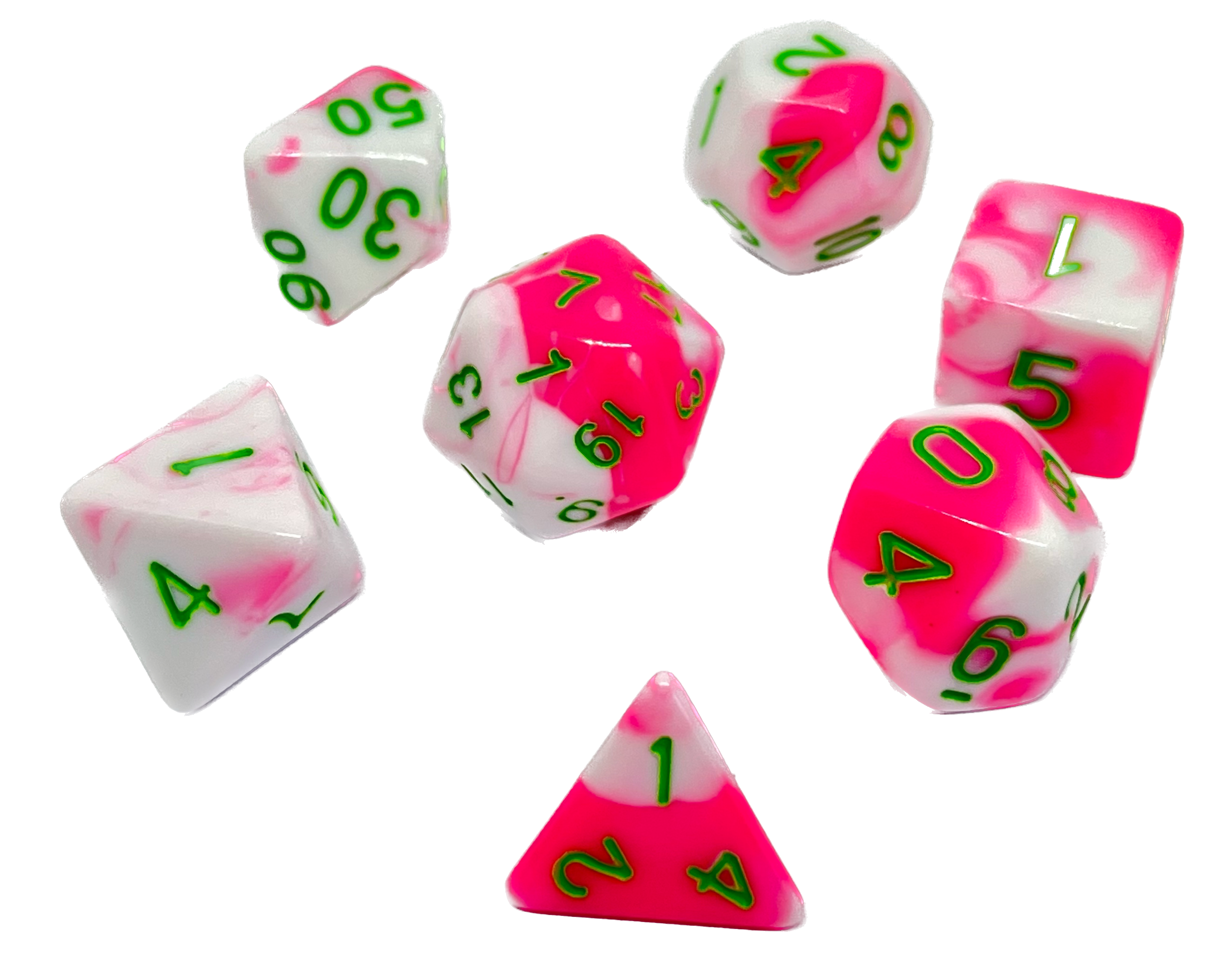 dice4friends-7-teiliges-rpg-w-rfelset-strawberry-pink-w-rfel-mehrfarbig image 3