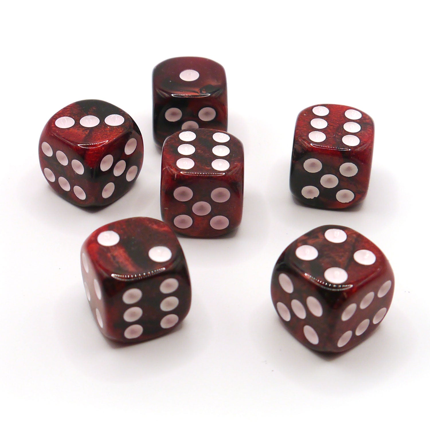 dice4friends-d6-racing-red-black-w-rfelset-6-w-rfel-16mm image 2