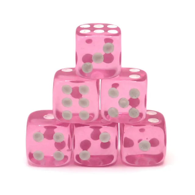 dice4friends-d6-augenw-rfel-set-transparent-pink-6er-16mm image 1