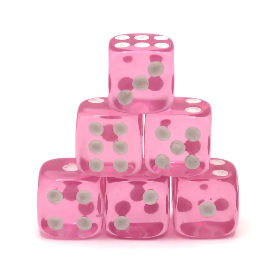 dice4friends-d6-augenw-rfel-set-transparent-pink-6er-16mm image 1