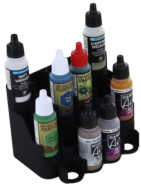 feldherr-paint-rack-farbdisplay-f-r-18-flaschen-schwarz image 2