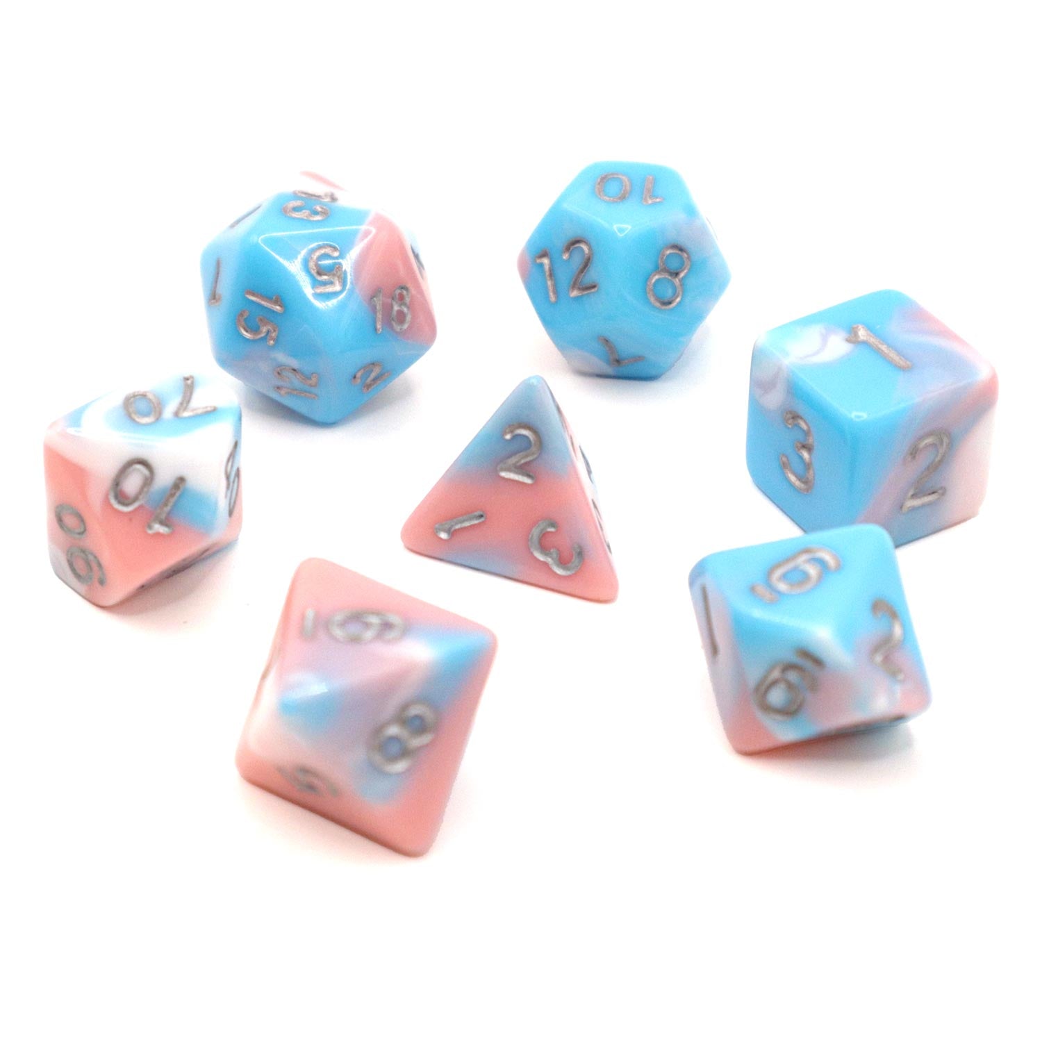 dice4friends-7-teiliges-rpg-w-rfelset-cotton-candy-mehrfarbig-7-w-rfel image 2