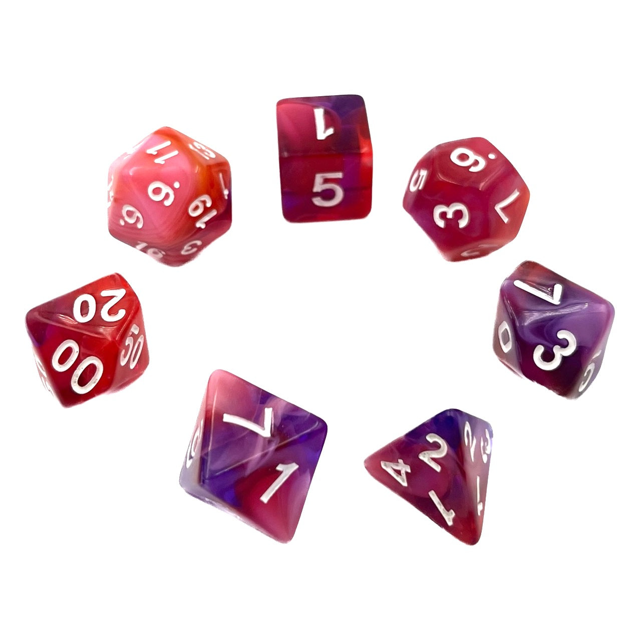 dice4friends-7-teiliges-rpg-w-rfelset-red-clouds-mehrfarbig image 2