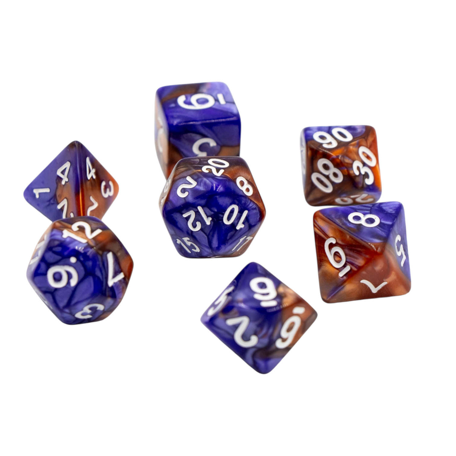 dice4friends-rpg-w-rfelset-racing-purple-copper-7-tlg-lila image 2