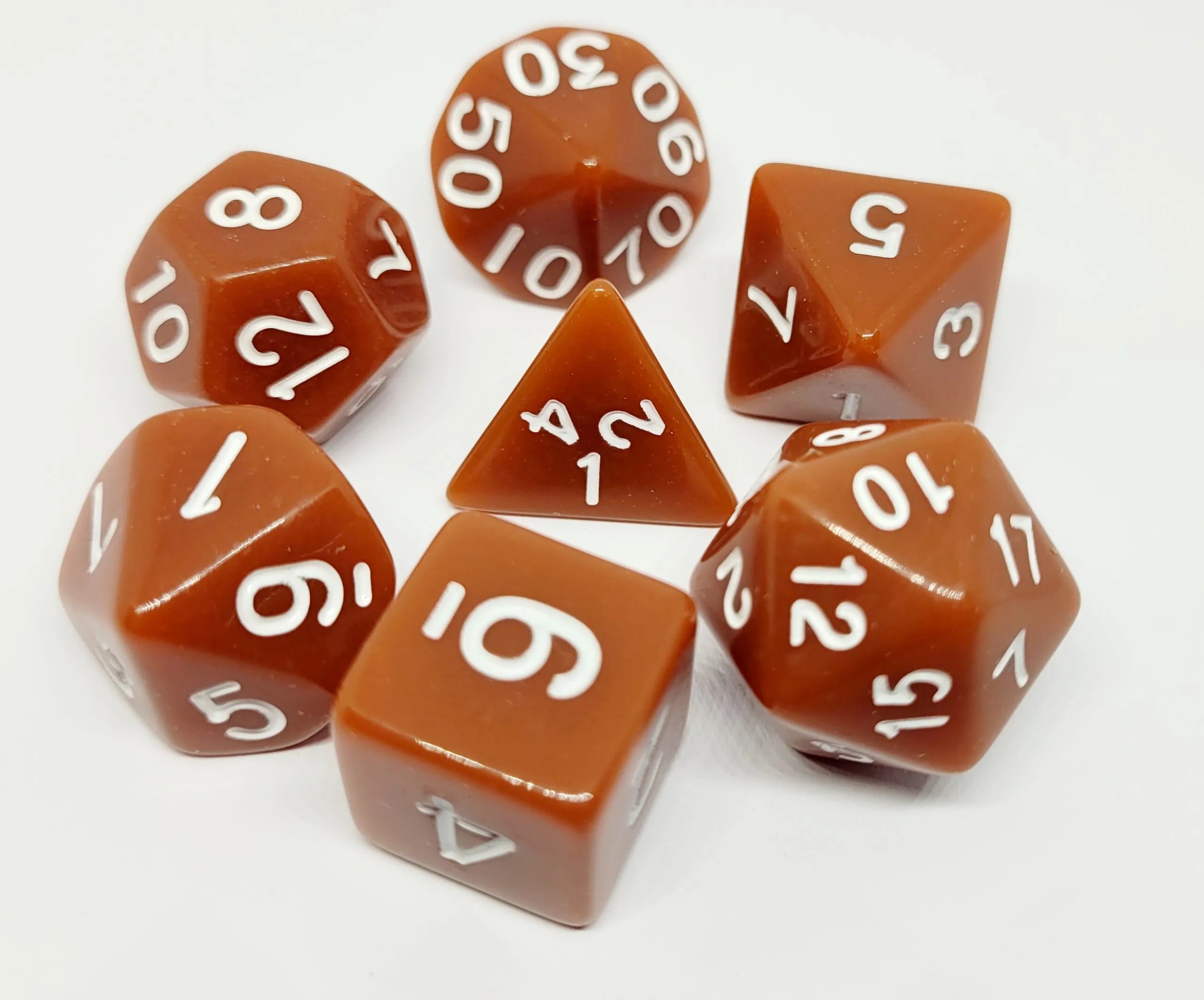 dice4friends-opaque-rpg-w-rfelset-braun-7-teilig-w-rfel image 2