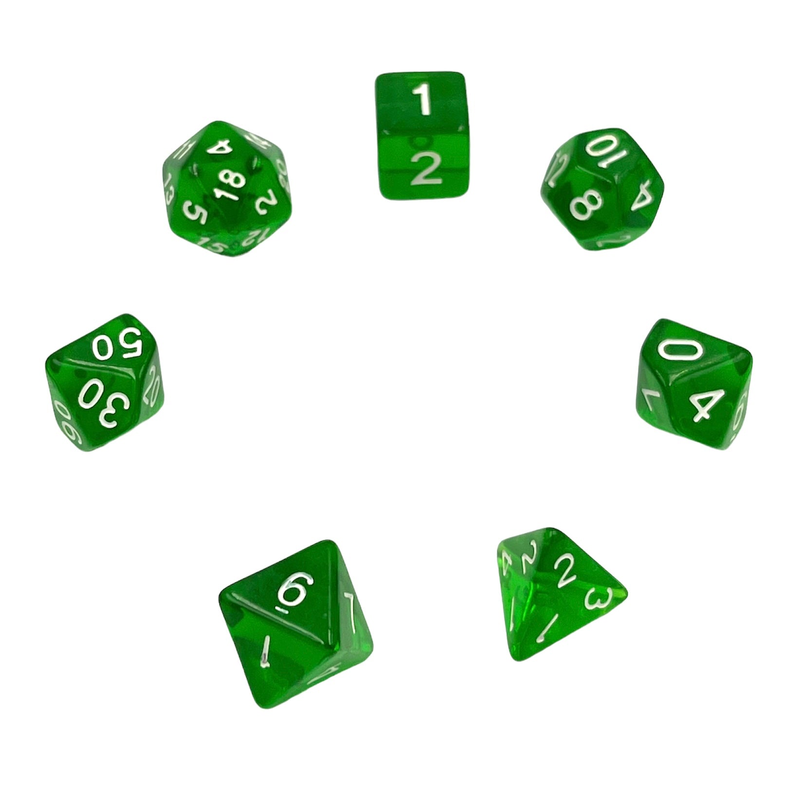 dice4friends-transparent-dark-green-w-rfelset-7-w-rfel-gr-n image 2