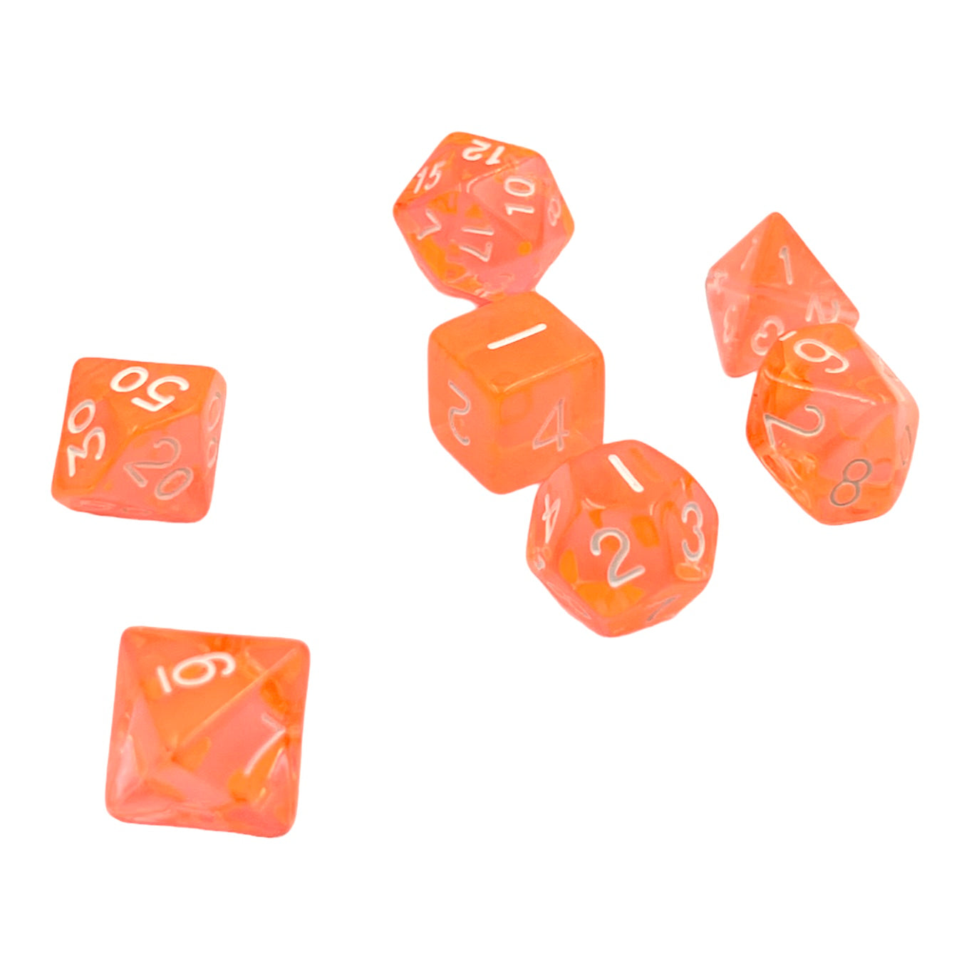 dice4friends-transparent-coral-w-rfelset-7-teilig-koralle image 2