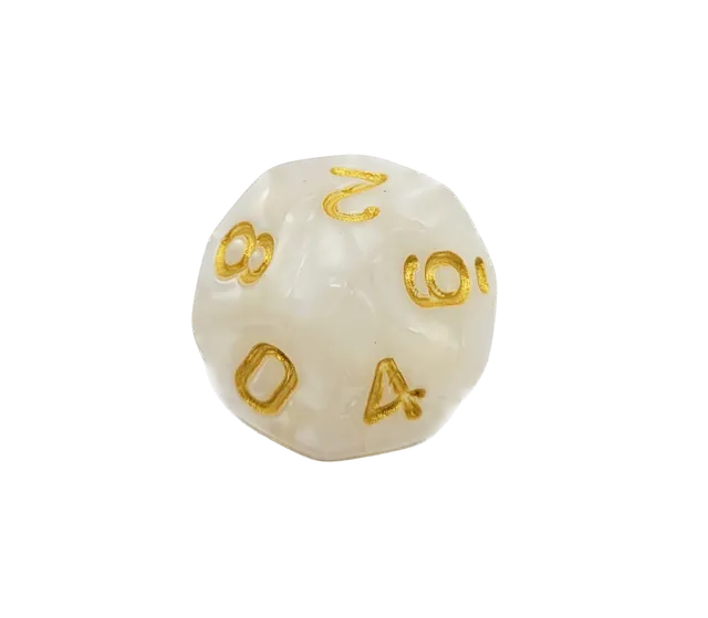dice4friends-einzelw-rfel-d10-wei-gold-zahlenw-rfel-0-9-acryl image 1