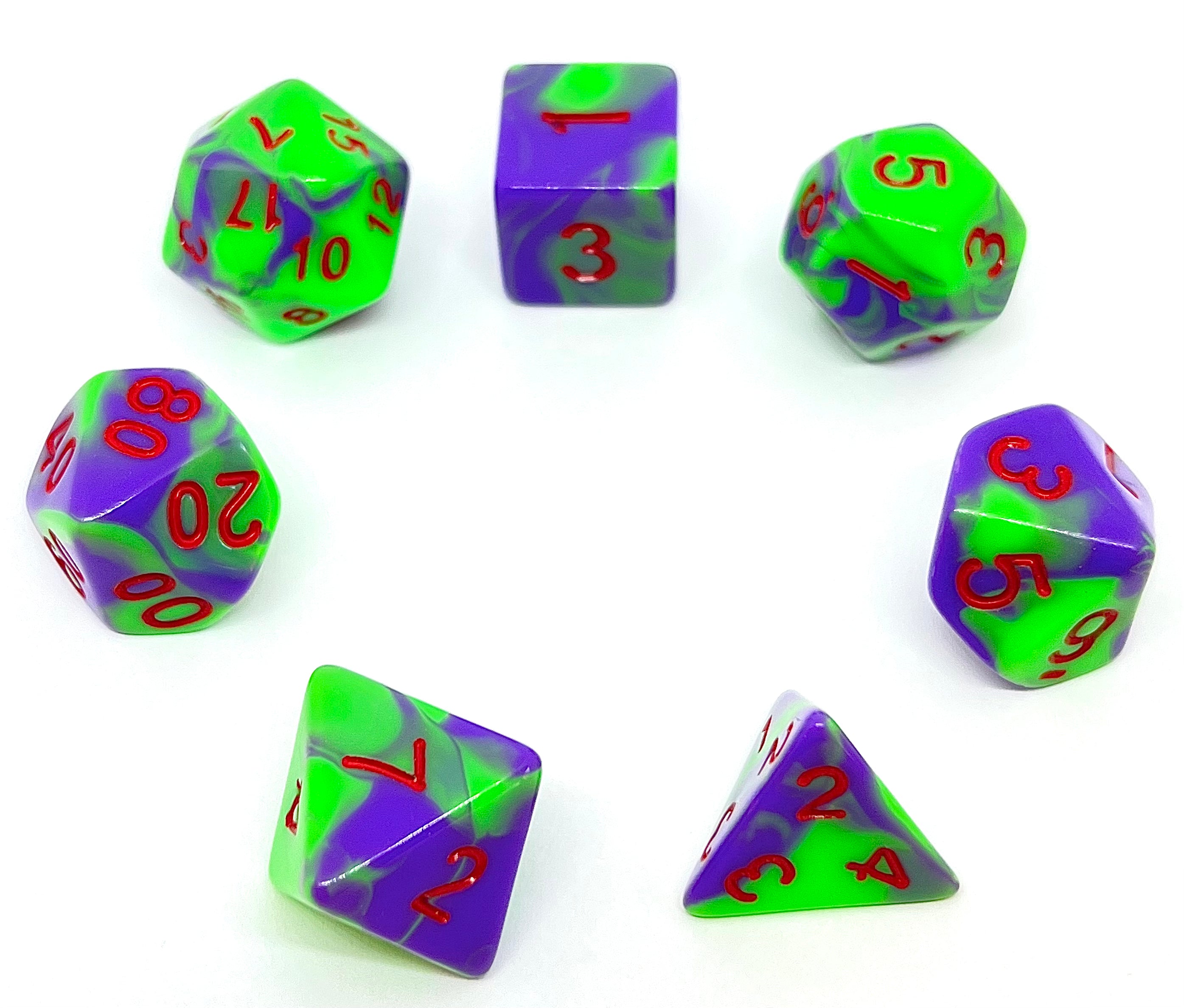 dice4friends-7-teiliges-rpg-w-rfelset-green-joker-w-rfel-7er-mehrfarbig image 2