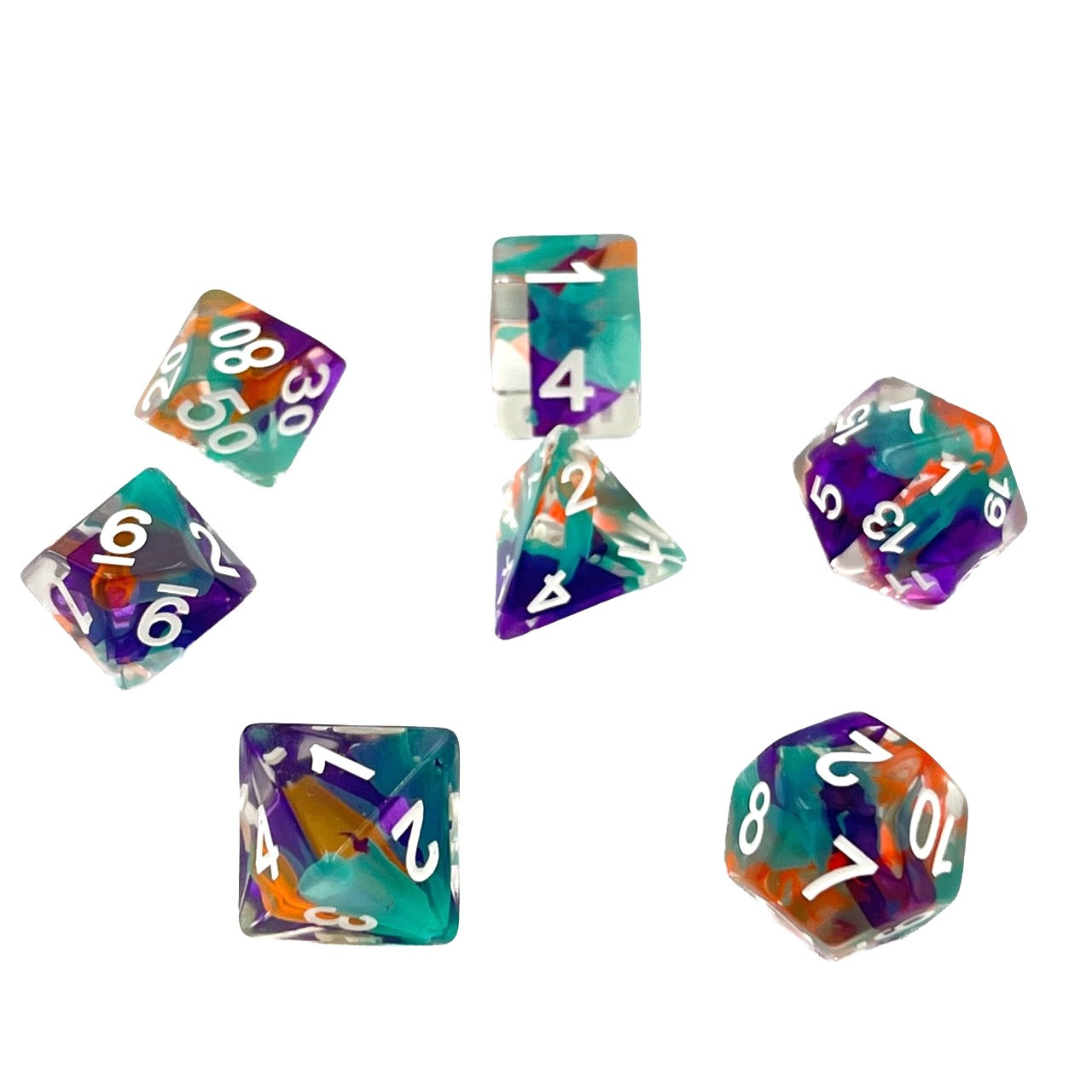 dice4friends-transparent-unknown-land-7-teiliges-w-rfelset-lila image 3