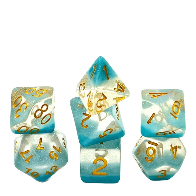 dice4friends-galaxy-snowflake-blue-w-rfelset-7-teilig-blau-transparent image 1